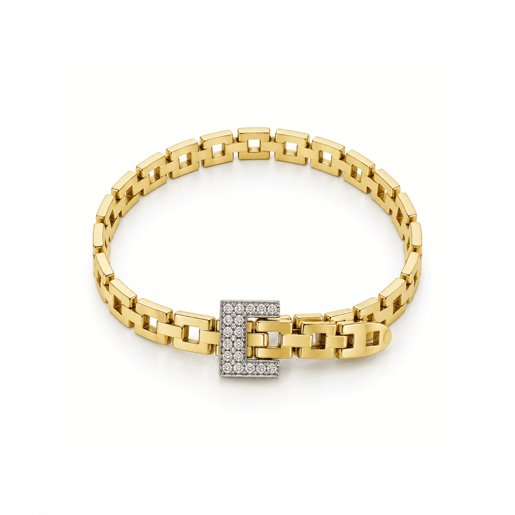 Gold Aura Geometric Link Bracelet