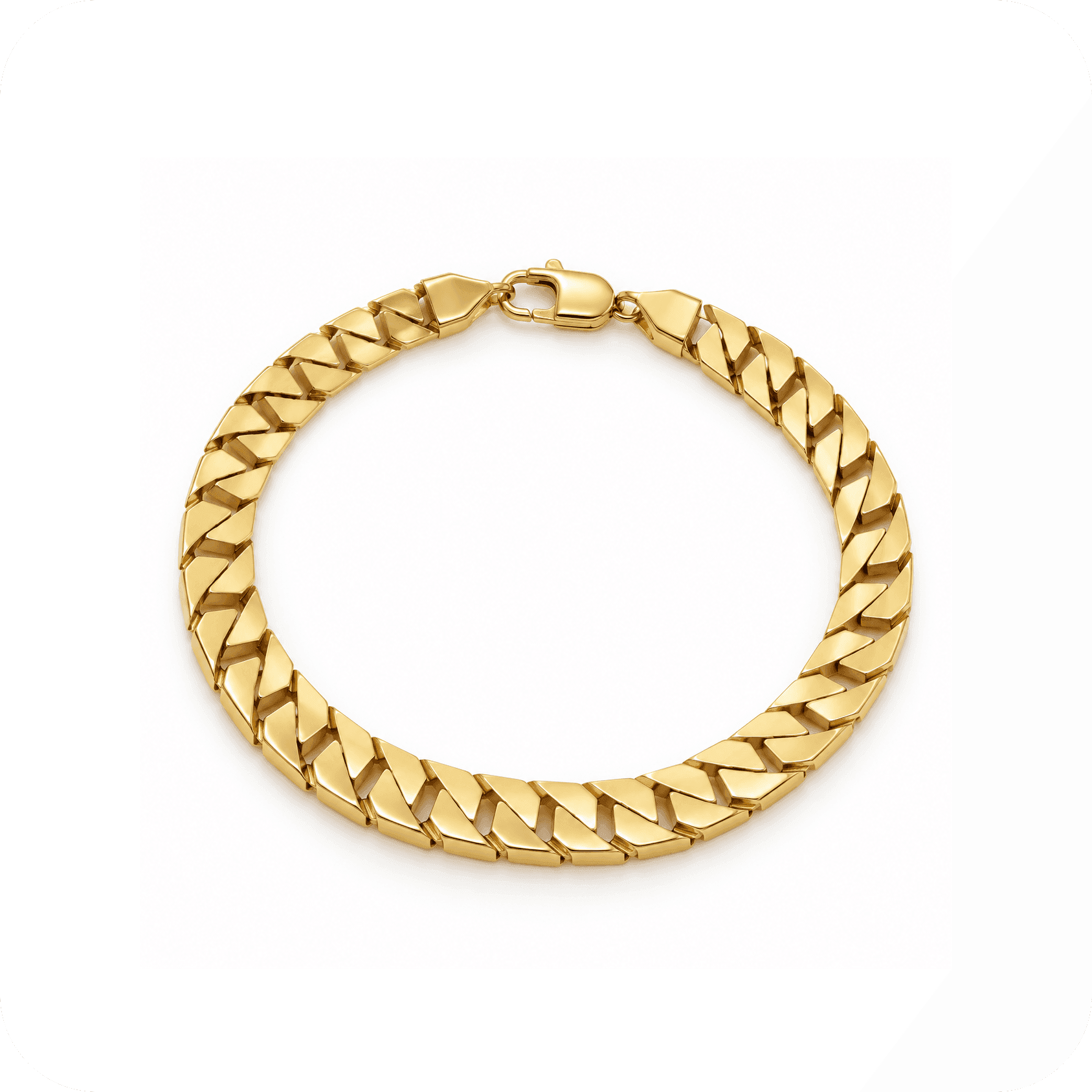 Gold Symphony Cuban Link Bracelet