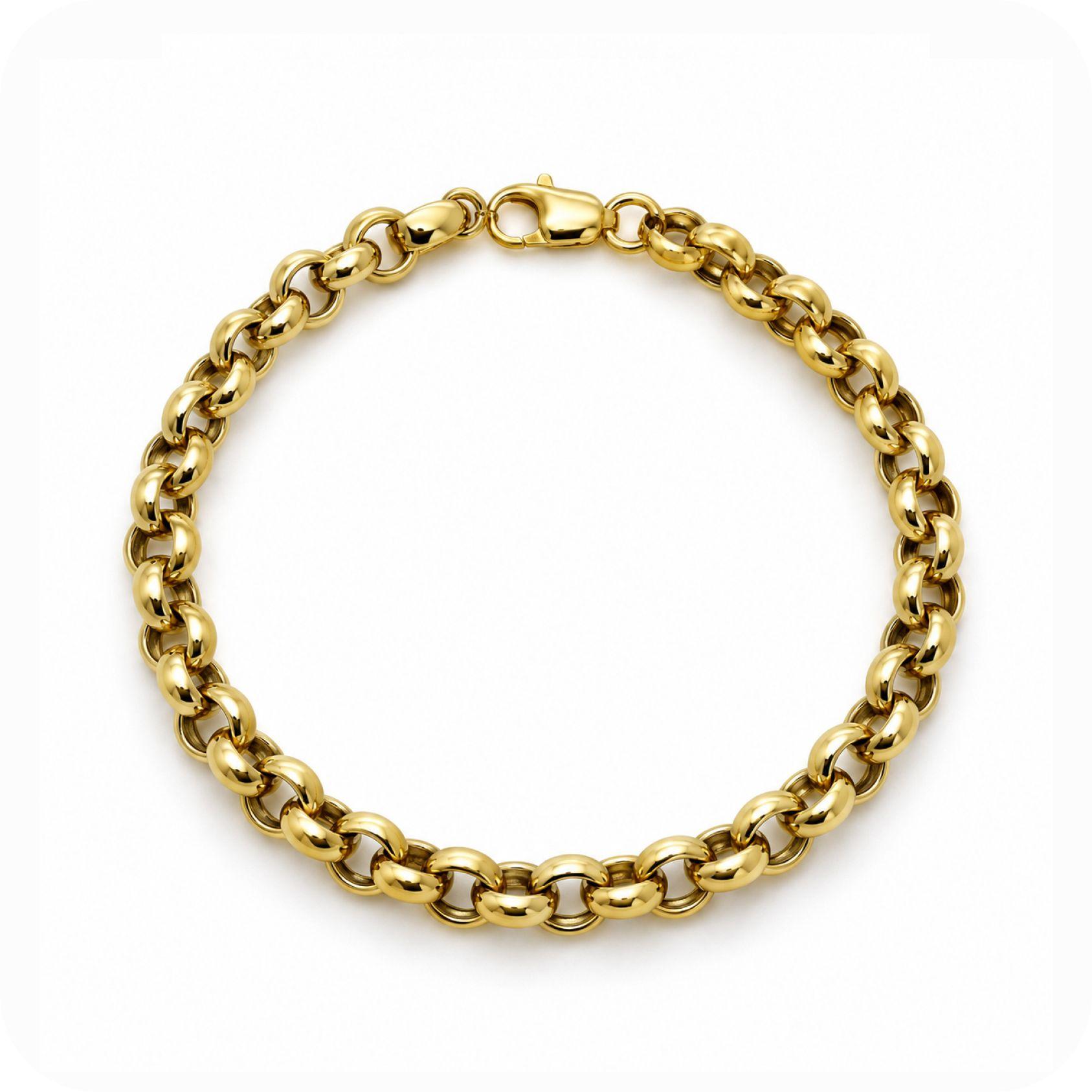 Gold Chunky Rolo Link Bracelet   