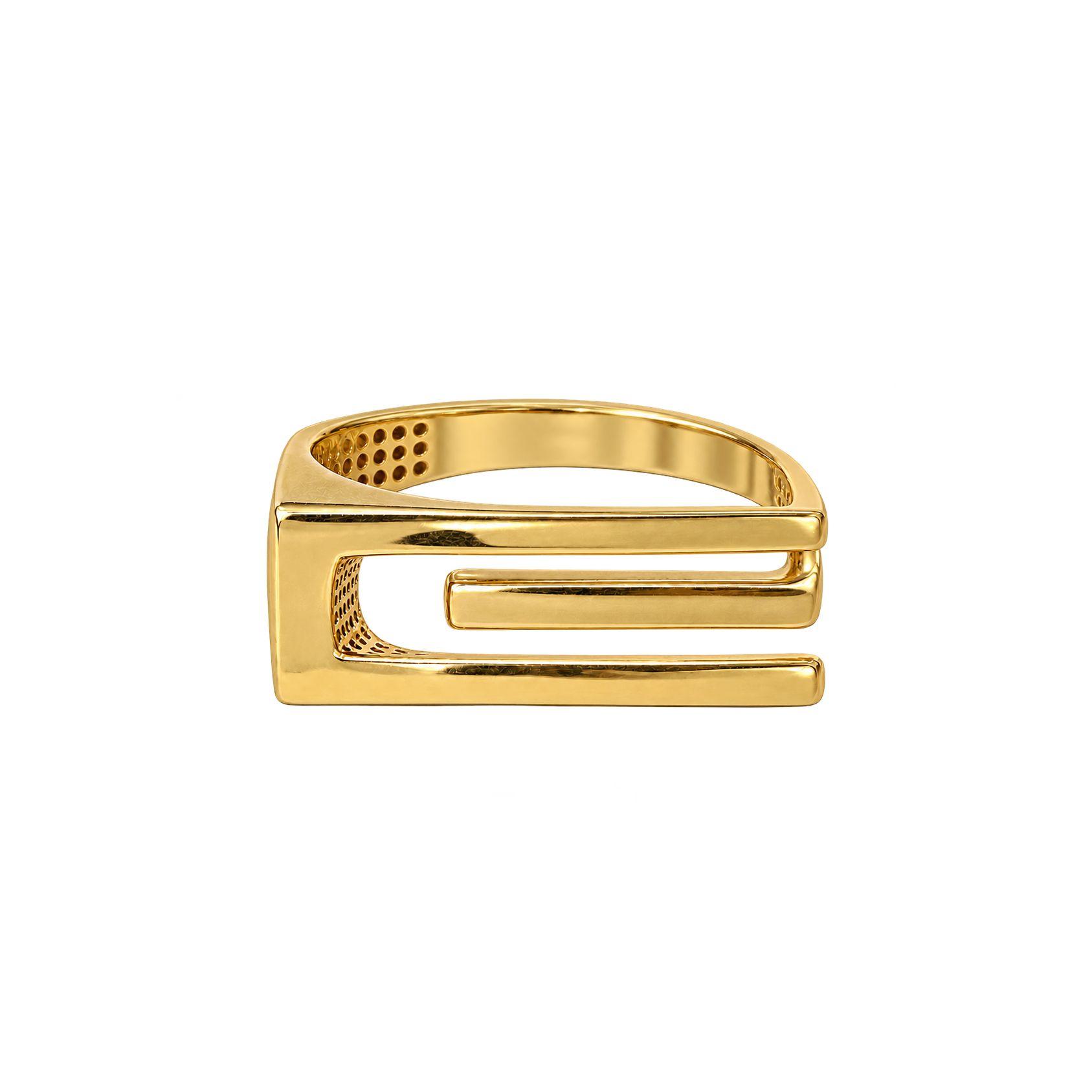 Gold Geometric Open Ring