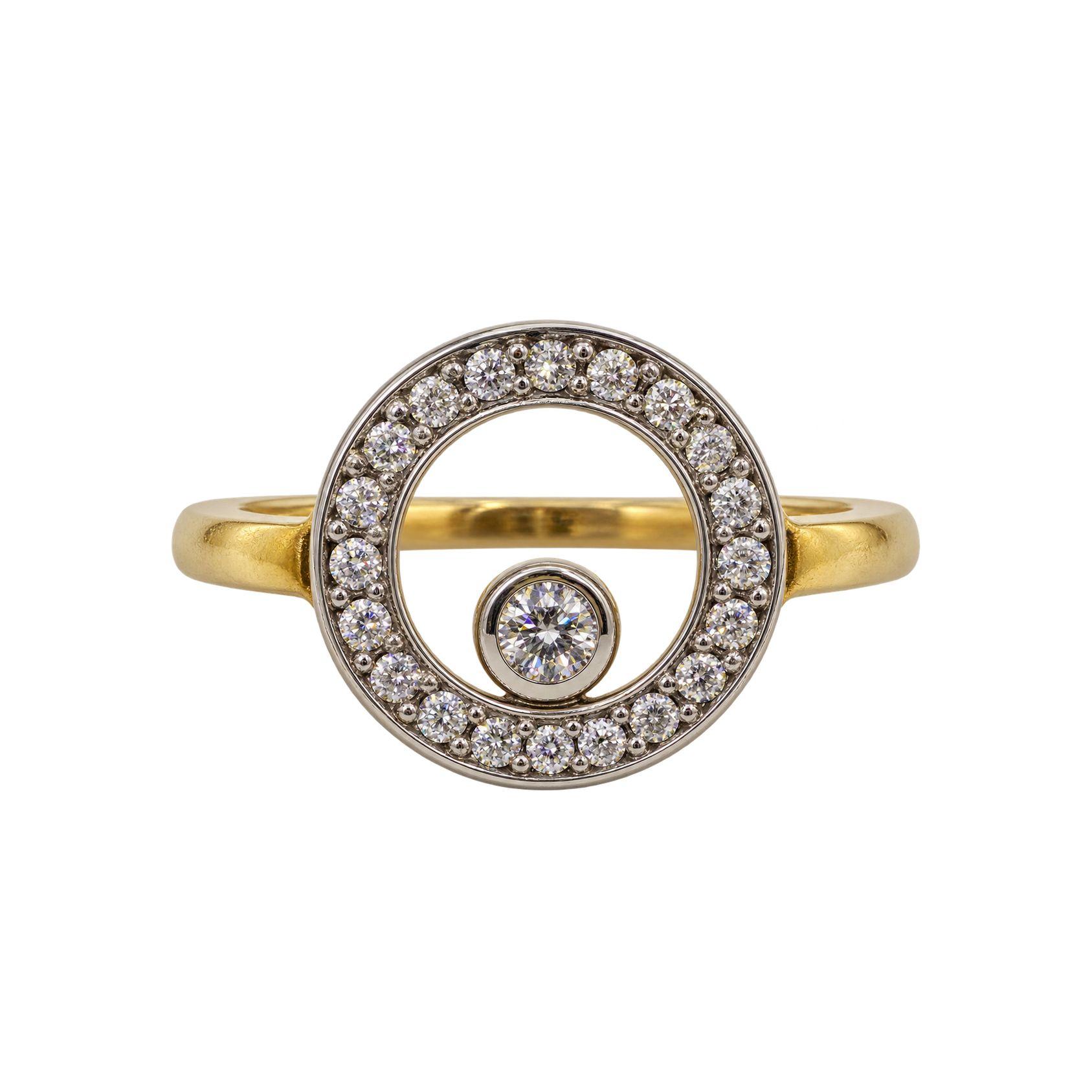 Gold Orbit Move Circle Ring   